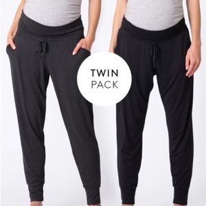 Maternity lounge pants - twin pack